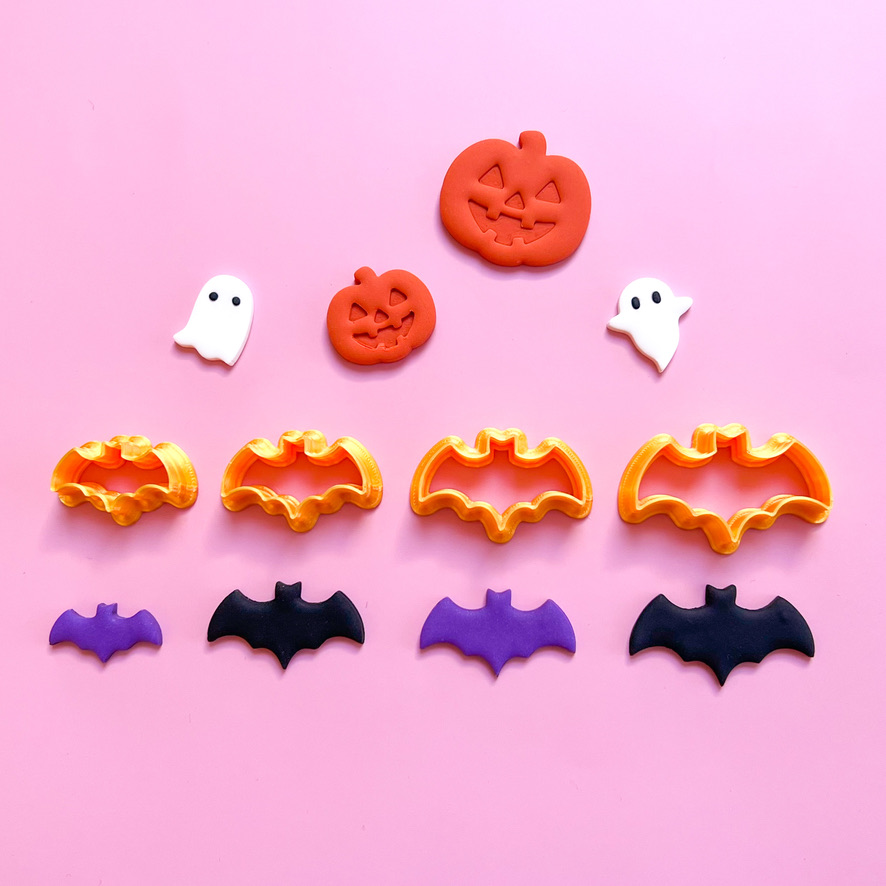 コウモリ01のポリマークレイカッター